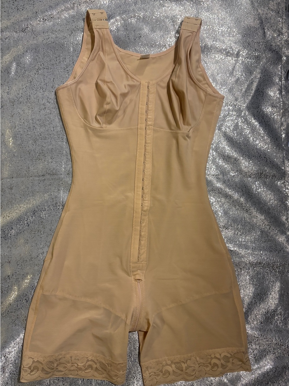 Women's Nude Full-Body Shapewear Bodysuit - Front Hook Closure